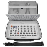 Geekria Audio Interface Carrying Case, Compatible Elektron Model Samples / Model Cycles, EVA Hard Shell Portable Travel Bag (Dark Gray)