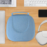 Geekria Shield Headphones Case Compatible with AirPods Max Headphones Case, Replacement Hard Shell Travel Carrying Bag with Room for Smart Case and Accessories Storage (Blue)