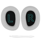Geekria Comfort Mesh Fabric Replacement Ear Pads for Logitech G522 Lightspeed Wireless Headphones Ear Cushions, Repair Parts (Grey)