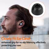 Geekria 3 Pairs Comfort Memory Foam True Wireless Earbuds Ear Tips Compatible with 4.5-6.3mm in-Ear Earphones Nozzle Blocking Noise Foam Tips / Earbud Ear Tips / Tips Eartips (Size S / Short)