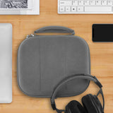 Geekria Shield Headphones Case Compatible with AKG K 240, K 92, Q701, K 712 Pro, K 702, K 701, N90Q, Replacement Hard Shell Travel Carrying Bag with Cable Storage (Microfiber Grey)