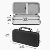 Geekria TKL Keyboard Case, Compatible with Razer BlackWidow Lite TKL, Keychron K8 / K8 Pro, SteelSeries New Apex 9TKL / Apex ProTKL Gen 3 Hard Shell Travel Carrying Bag (Slim)