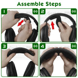 Geekria Earpad + Headband Compatible with Sennheiser HD598, HD598SE, HD598CS, HD515, HD555, HD595, HD518 Headphone Ear Pad + Headband / Ear Cushion + Headband / Repair Parts Suit (Velour/Black)