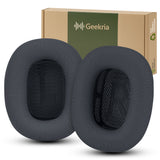Geekria Comfort Mesh Fabric Replacement Ear Pads Compatible with Apple AirPods MAX (A2096), AirPods MAX2 (A3184) Headphones Ear Cushions, Repair Parts (Midnight)