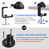 Geekria for Creators Microphone Arm Compatible with Blue Yeti, Yeti X, Yeti Pro, Snowball ICE, G Yeti GX, Mic Boom Arm with Table Flange Mount Adapter, Suspension Stand, Desk Mount Holder