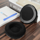 Geekria Comfort Velour Replacement Ear Pads for SONY MDR-V700DJ, MDR-Z700, MDR-V500DJ Headphones Ear Cushions, Headset Earpads, Ear Cups Cover Repair Parts (Black)