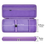 Geekria Keyboard and Mouse combo Case, Hard Shell Travel Carrying Bag for Compact 84 Key Low Profile Gaming Keyboard, Compatible with Logitech POP Keys, Nuphy Air75, LOFREE Flow84 (Purple)