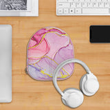 Geekria NOVA Headphones Case for Over-Ear Headphones, Replacement Hard Shell Travel Carrying Bag with Cable Storage Compatible with Soundcore, JBL, Bang&Olufsen, Sony (Pink Marble)
