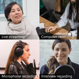 Geekria for Creators Microphone Shock Mount Compatible with Elgato Wave Neo, Wave DX, Wave: 1, Wave: 3, Mic Anti-Vibration Suspension Adapter Clamp Mic Holder Clip (Metal / Black)