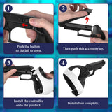Geekria VR Game Gun Controller Cover Compatible with SONY PlayStation PSVR 2 Shooting Bracket Stand, Shooting Game Handle Accessories, Durable Hard Shell Anti-Slip Grip Protector