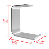 Geekria Under-Desk Headphone Stand Mount Holder / Headsets Hanger / Gaming Headset Headphone Hook / Universal Stand for All Headphones Size (2 Pcs / C / Silver)