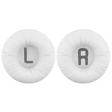 Geekria QuickFit Leatherette Replacement Ear Pads for JBL JR 300/ 300BT, T450BT/ 500BT, Tune 500/ 500BT/ 510BT, Tune 520BT Headphones, Ear Cushions with Video Guide (White)