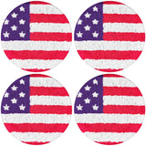 Geekria 2 Pairs  Flex Fabric Headphones Ear Covers - Product Safety Certified - Washable & Stretchable Earcup Protectors for Over-Ear Headsets, Sweat Pads for Gym (M/America Flag Pattern)
