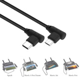 Geekria USB-C to Micro-USB Charging Cable, Short Right Angle Design, Compatible with DJI Mavic 2 Pro/Zoom Remote Controller, Optimized for Efficient Drone Remote Charging ( 30cm )