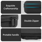 Geekria Carrying Case Compatible with Steam Deck, Hard Shell Portable Travel Storage Bag with Pocket and Original Charger (Black)
