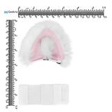 Geekria NOVA Headphone Beam Strap+Cat Ears Attachment Compatible with Razer, JBL, Plantronics, Sennheiser, Logitech, Hyperx, Corsair Headphones, Easy DIY Installation, Comfortable (White+Pink)