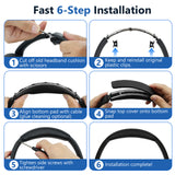 Geekria Replacement Headband Compatible with Sony WH-CH720N Headphones, Headband Cushion Cover Repair Parts with Screwdriver (White)