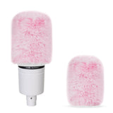 Geekria for Creators Furry Windscreen for 1.5'' (38mm) Diameter Microphones, Mic DeadCat Wind Cover Muff, Fluff Cover Windshield Compatible with FIFINE A6 (Pink / 2 Pack)