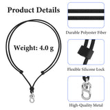 Geekria Neck Strap Compatible with Plaud NotePin & NotePin S Voice Recorder, Adjustable Length 10-15 inches with Secure Alloy Hook, NotePin Accessory (Black / Silver Hook)