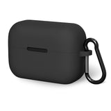 Geekria Silicone Case Cover Compatible with Soundcore by Anker AeroClip True Wireless Earbuds, Protective Earphones Skin Cover with Keychain Hook, Charging Port Accessible (Black)