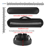 Geekria Large Hook and Loop Headband Cover & Pad Set, DIY Installation, No Tools Required, Compatible with Large Headphones (Fits 3.5-4.5 cm Headbands) (Black)