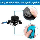 Geekria Replacement Joystick Repair Kit, Compatible with Switch Analog Stick and Nintendo Switch , Repair Parts, Include 4 Joysticks, 4 Thumbstick Grips, 2 Screwdriver, 6 Screw, Pry Tools
