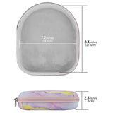 Geekria NOVA Headphones Case for Over-Ear Headphones, Replacement Hard Shell Travel Carrying Bag with Cable Storage Compatible with Soundcore, JBL, Bang&Olufsen, Sony (Pink Marble)