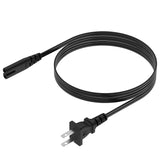 Geekria IEC320 C7 to NEMA 1-15P Replacement Power Cord, 2 Prong AC Power Cable Compatible with Sony PS5, PS4, PS3, PS2 Slim, Microsoft Xbox One X/Series S/One S Console (2Pack/10ft)
