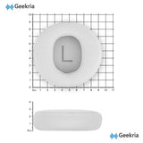Geekria Comfort Mesh Fabric Replacement Ear Pads for Microsoft Surface GEN I / GEN II Headphones Ear Cushions, Repair Parts (Grey)