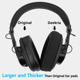 Geekria Comfort Extra Thick Mesh Fabric Replacement Ear Pads for Sony MDR-7506, MDR-V6, MDR-CD900ST Headphones Ear Cushions, Repair Parts (Black)
