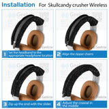 Geekria Knit Fabric Headband Cover Compatible with SONY WH1000XM5, WH1000XM4, WH1000XM3 Headphones, Head Cushion Pad Protector, Replacement Repair Part, Easy DIY Installation (Black)