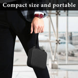 Geekria Customizable Keys Carrying Case, Compatible with Elgato Stream Deck Neo, Hard Shell Protective Travel Bag (Dark Gray)