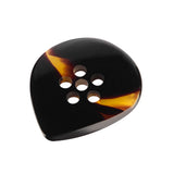 Geekria QuickFit 2 Pcs Blade Style Handmade Flat-Pick for Electric / Bass / Acoustic / Jazz Guitar (Black-Brown)