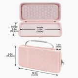 Geekria Keyboard Hard Shell Case, Compatible with Logitech MX Keys Mini, Travel Carrying Bag (Pink)