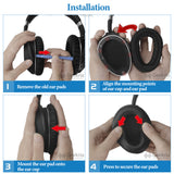 Geekria Sport Cooling Gel Replacement Ear Pads for Sennheiser PXC 550, PXC 550-II Wireless, MB 660 Series Headphones Ear Cushions, Headset Earpads, Ear Cups Cover Repair Parts (Black)