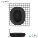 Geekria Comfort Mesh Fabric Replacement Ear Pads for Baseus D05 Headphones, Ear Cushions (Black)