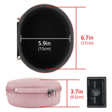 Geekria Shield Case Compatible with Focusrite Scarlett Solo 3rd Gen Hard Case, Audio Interfaces Replacement Hard Shell Travel Carrying Bag with Cable Storage (Pink)