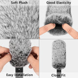 Geekria for Creators Furry Windscreen for 0.8'' (20mm) Diameter Shotgun Microphone, Mic DeadCat Wind Cover Muff, Windbuster, Fluff Cover Windshield Compatible with BOYA, Rode (14cm / 2 Pack)