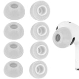 Geekria Memory Foam Ear Tips Compatible with AirPods Pro 3rd Generation, Snug Non Slip Fit for Commute & Fitness, 4 Sizes L, M, S, XS (Grey)