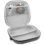 Geekria Shield Headphones Case Compatible with HyperX Cloud Stinger S, Cloud Stinger PS4, Cloud Flight Gaming Case, Replacement Hard Shell Travel Carrying Bag with Cable Storage (Dark Grey)