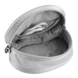 Geekria Headphone Pouch Compatible with Beats Solo 4/3/2/HD, Studio Pro/3, Replacement Protective Travel Carrying Bag with Cable Storage (Silver)