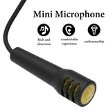 Geekria Mini Microphone, Mic Microphone for Singing, Mini Karaoke Microphone, Space-Saving, 3.5MM Audio Connector, Suitable for Laptops, Mobile Devices. (Black)