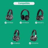 Geekria Comfort Velour Replacement Ear Pads for ATH M50X, M50XBT, M50XBT2, M50, M40X, M30, M20, M10, Logitech G Pro X/ Pro X2 Headphones Ear Cushions (Black)