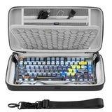 Geekria Keyboard Carrying Bag, Compatible with GravaStar Mercury K1/ Mercury K1 Pro/ K1 Lite/ V75 Pro/ V75 Lite/ V75 HE/ V75 Pro HE, EVA Hard Shell Travel Replacement Case (Dark Gray)