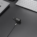 Geekria Silicone Case Cover Compatible with Sennheiser CX 500BT True Wireless Earbuds, Earphones Skin Cover, Protective Carrying Case with Keychain Hook, Charging Port Accessible (Black)