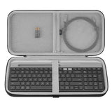 Geekria Keyboard Hard Shell Protective Travel Case, Compatible with Logitech MK470 Slim Wireless Keyboard and Mouse Combo, Logitech MK470 / K585 / K580 (Dark Gray)