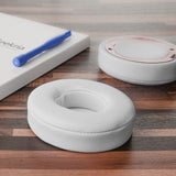 Geekria Replacement Ear Pads Compatible with Beats Solo 2 Wireless (B0534) (Not Compatible with Beats Solo2 Wired) On-Ear Headphones Ear Cushions, Repair Parts (White)