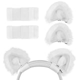 Geekria NOVA Headphone Beam Strap+Cat Ears Attachment Compatible with Razer, JBL, Plantronics, Sennheiser, Logitech, Hyperx, Corsair Headphones, Easy DIY Installation, Comfortable (White)