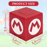 Geekria Game Card Case Compatible with Nintendo Switch, Large Capacity Game Card Organizer with 16 Game Card Slots, Deformable Expandable Game Card Holder, Cube Portable Card Storage Box (Red)
