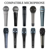 Geekria for Creators Universal Microphone Clip Holder, Adjustable Mic Mount with 5/8" Male to 3/8" Female Screw Adapter, Compatible with Shure SM57, SM58, SM58S (Black / 2 Pack)